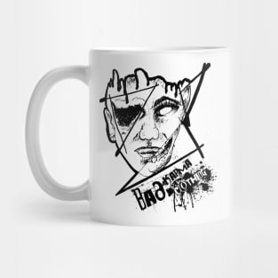 Abstract Tattoo Art, Blackwork Design "Dimensions" Mug